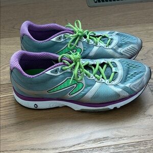 Newton Women's Running Shoes in Teal with Purple and Lime Accents